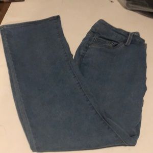 Mid rise boot cut jeans